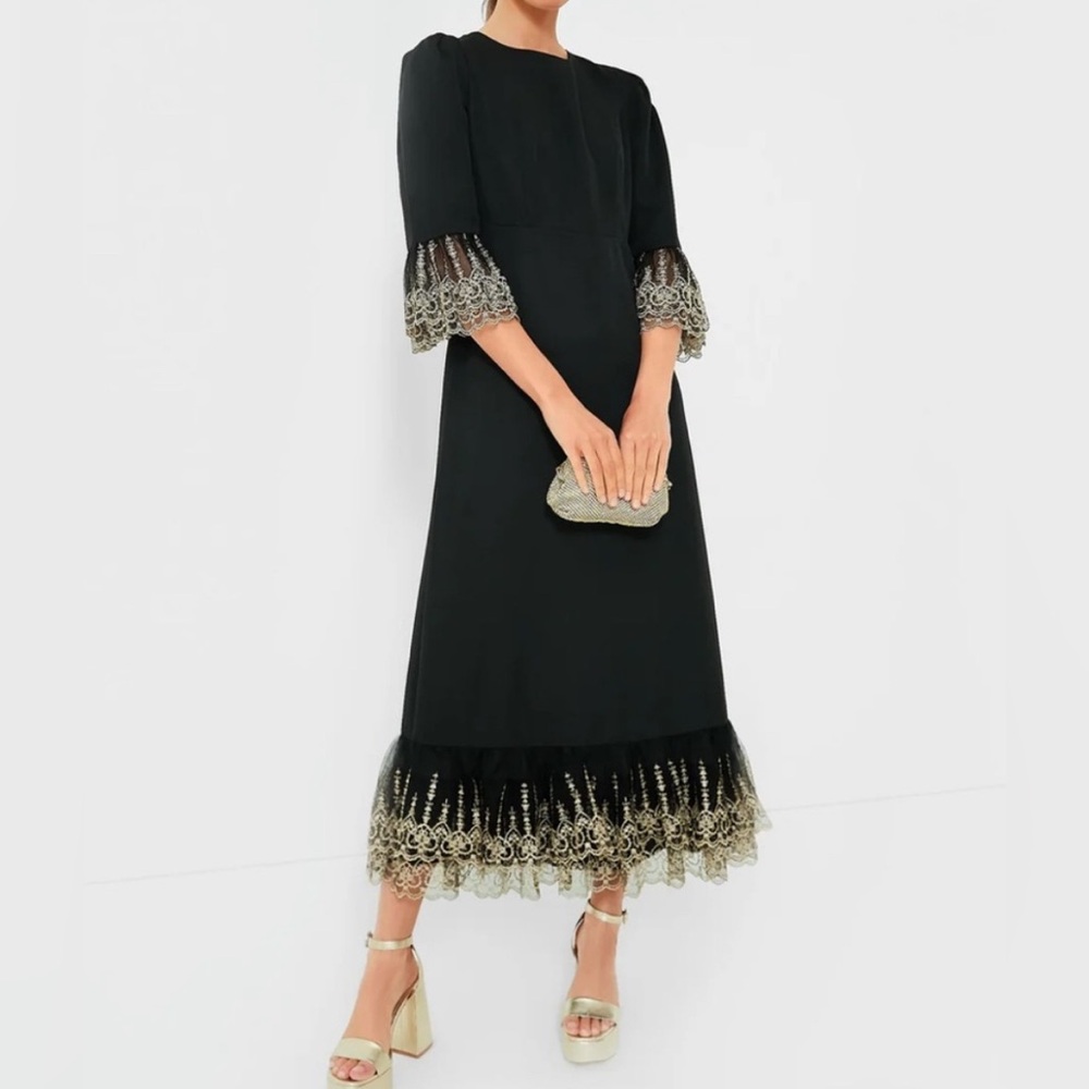 Black Velvet Tuckernuck Maxi Dress. Size M. Worn Once.